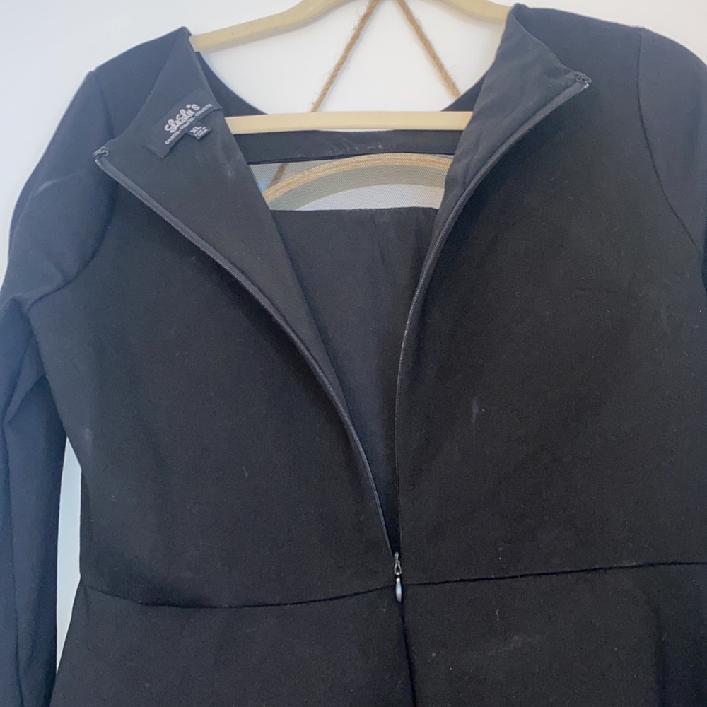 LuLu’s Black Mesh Block Dress - Picture 7 of 8